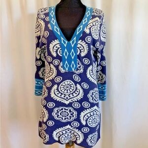 Urchin Sweater Knit Medallion Print Tunic Top - Size Medium